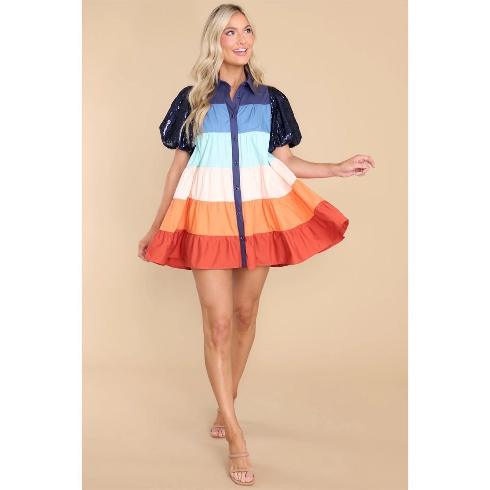 Queen of Sparkles | Stripe Dress.